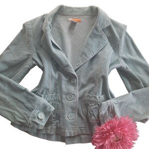 Anthropologie Tulle Mint Corduroy Blazer Jacket